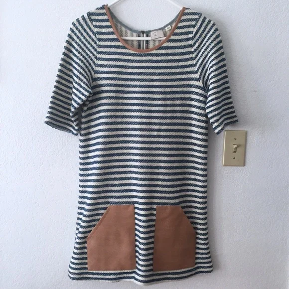 knee length dresses for ladies Seersucker Stripe Midi Dress – English Factory